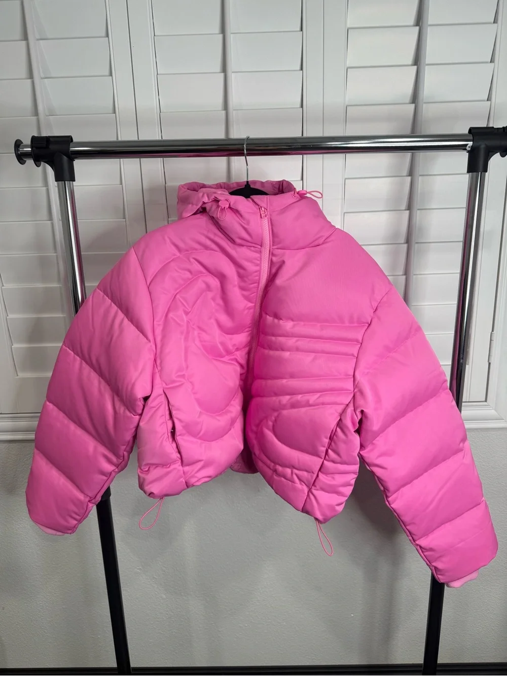 Womens Pink Nike Puffer Jacket with Hood